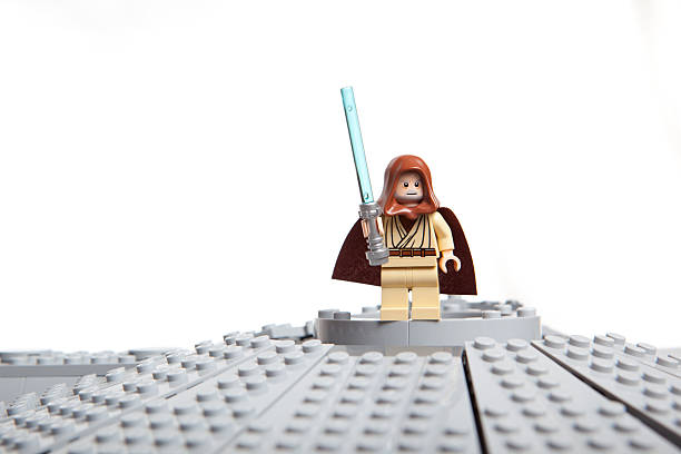 Lego Star Wars toy character: Obi-Wan Kenobi "Helsinki, Finland - October 19, 2012, Lego Star Wars toy character: Luke Skywalker." unconventional wisdom stock pictures, royalty-free photos & images