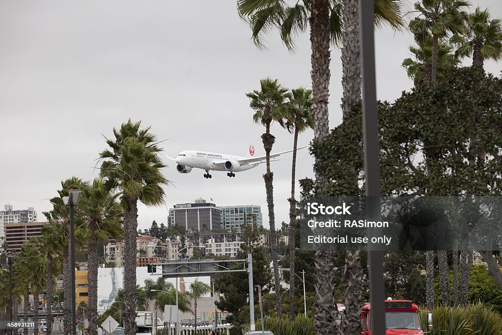 787 Dreamliner na abordagem - Foto de stock de Aproximar royalty-free