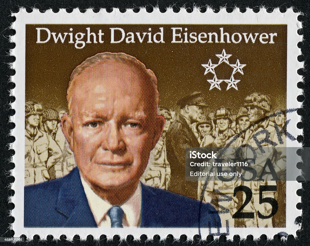 Presidente Dwight D. Eisenhower Stamp - Foto stock royalty-free di Dwight Eisenhower