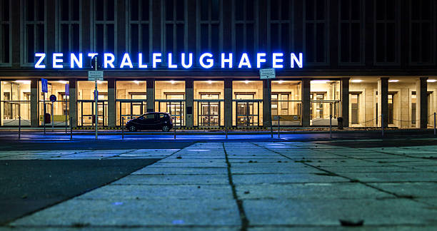 Entrance area - Tempelhof Airport stock photo