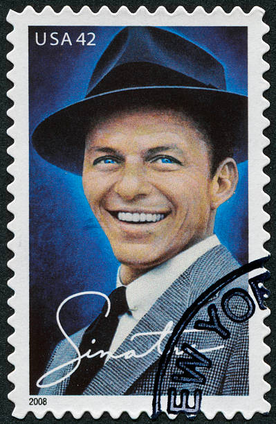 Frank Sinatra Stamp stock photo