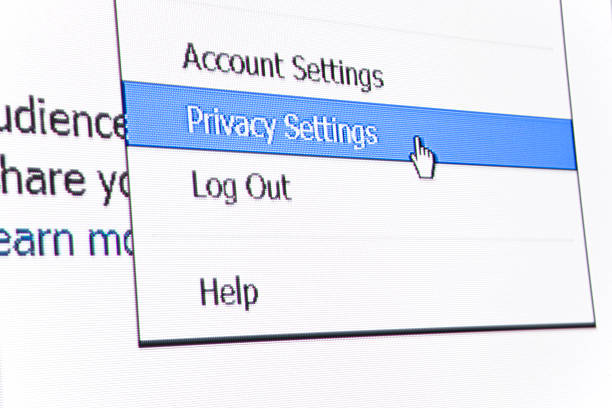 Facebook Privacy Settings stock photo