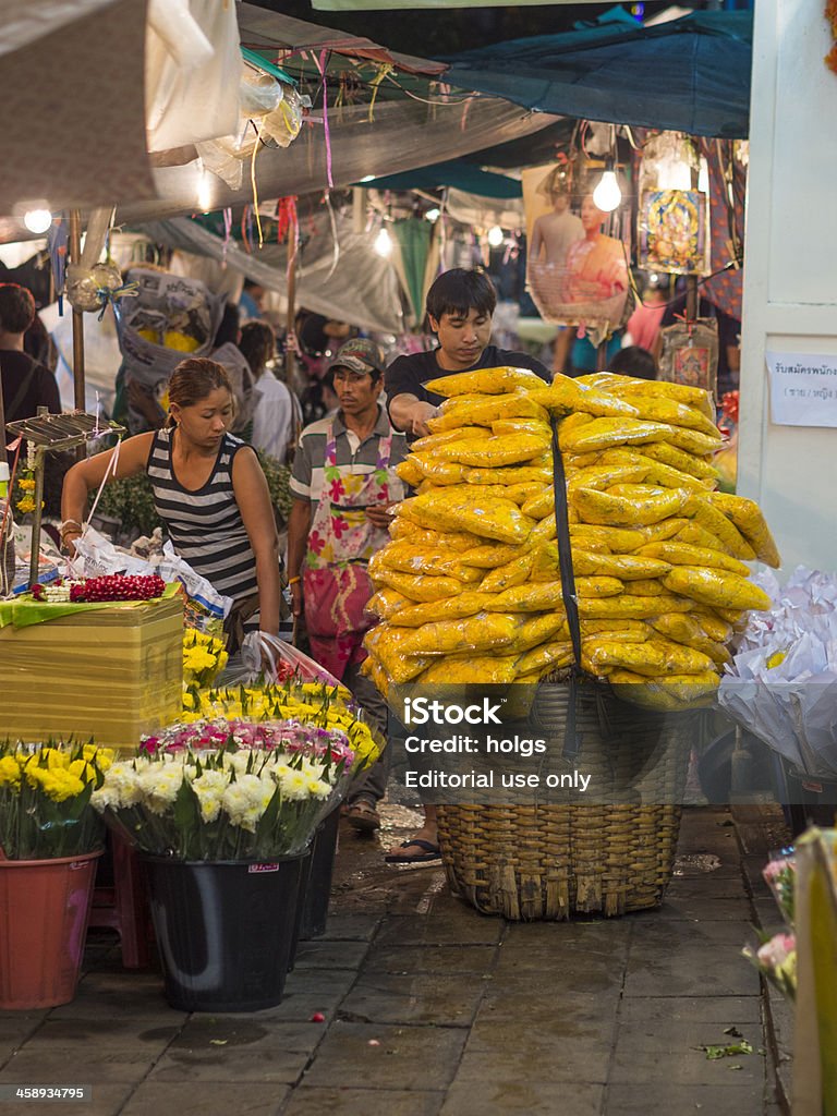Mercado de flores de Bangkok, Tailandia - Foto de stock de 2012 libre de derechos