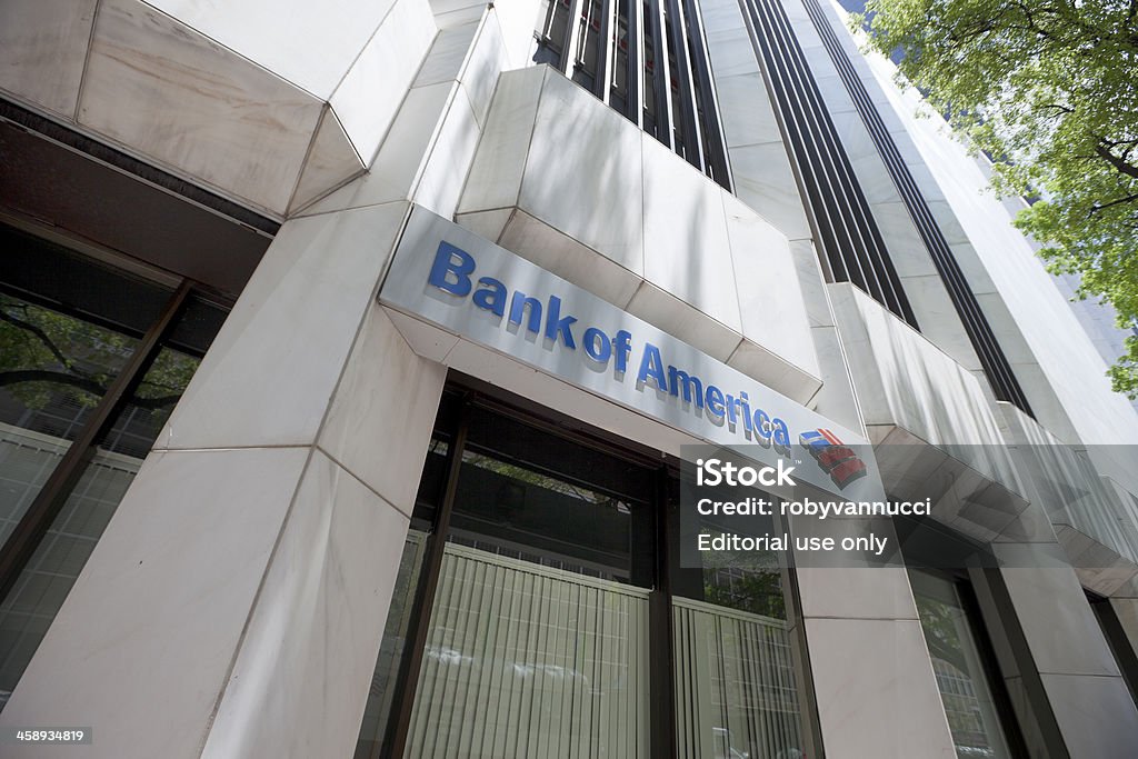 Bank of America branch nel centro di Miami - Foto stock royalty-free di Banca d'America
