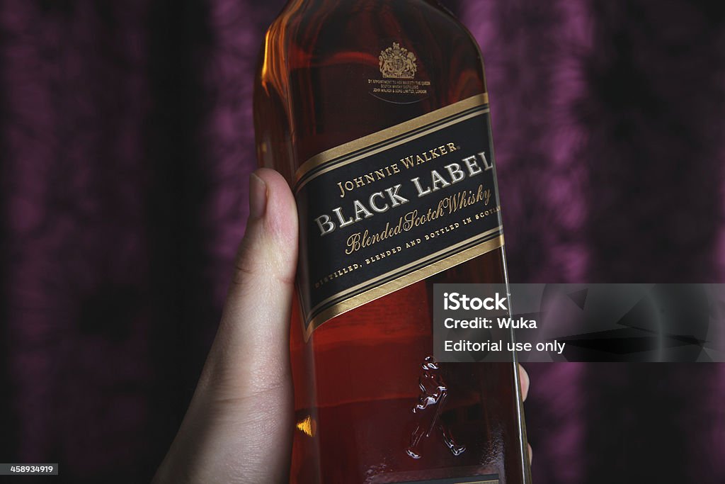 Etiqueta negra Whisky Johnnie Walker - Foto de stock de Whisky libre de derechos