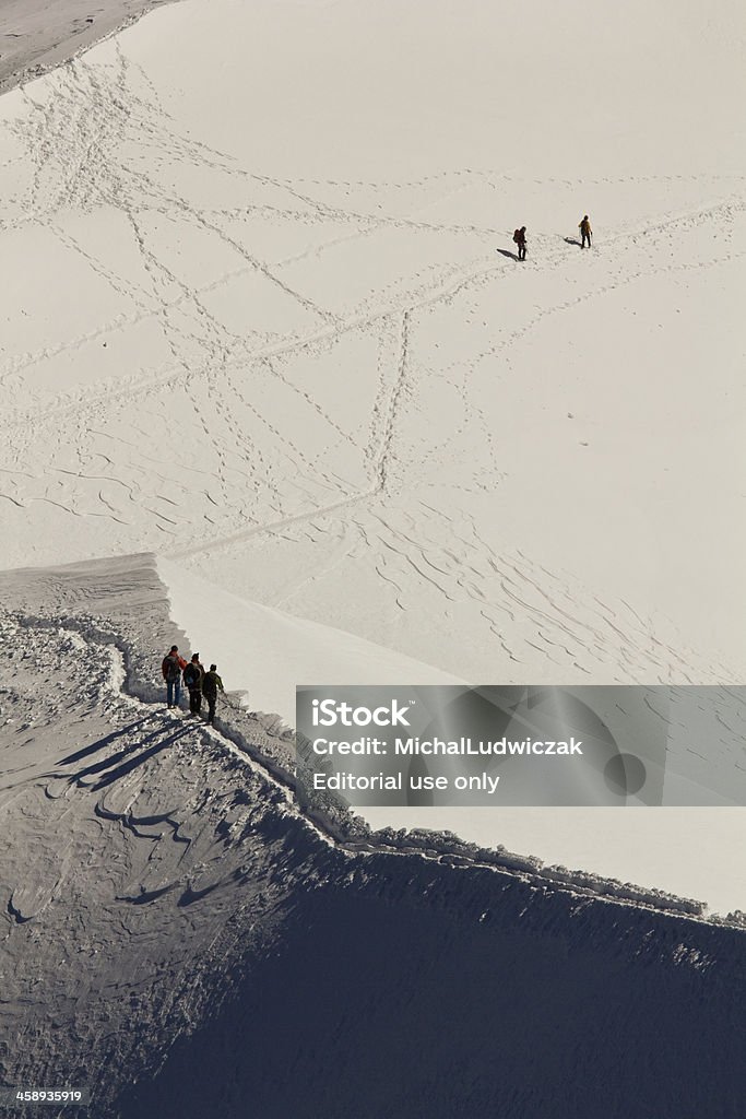 L'escalade - Photo de Aiguille du Midi libre de droits