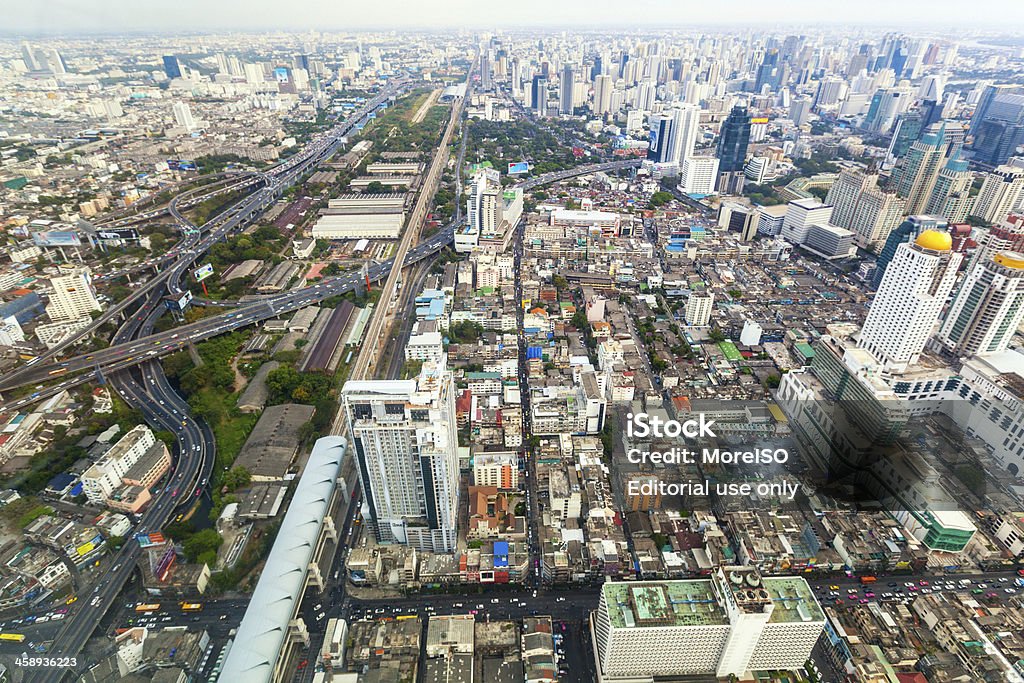 Luftbild von Bangkok - Lizenzfrei Ansicht aus erhöhter Perspektive Stock-Foto