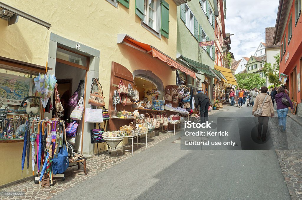 Typische Souvenirs und Schnickschnack-Straße in Deutschland/Meersburg - Lizenzfrei Bodensee Stock-Foto