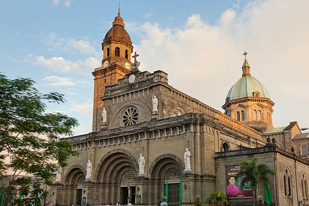 манила собор - manila cathedral стоковые фото и изображения