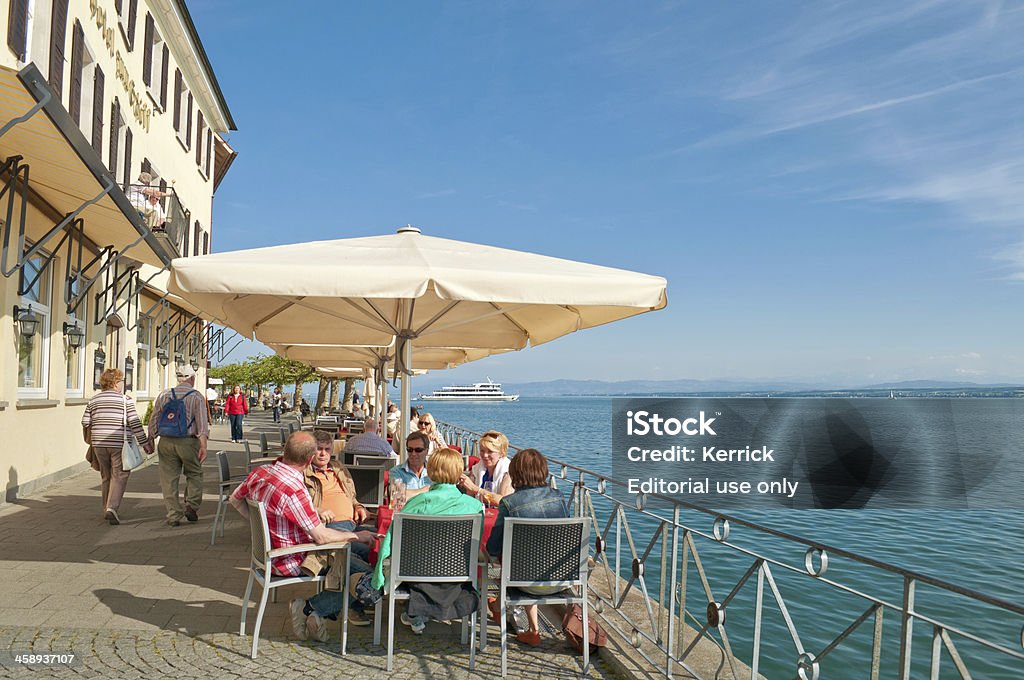 Touristen in einem restaurant-Meersburg am Lake Constance - Lizenzfrei Restaurant Stock-Foto