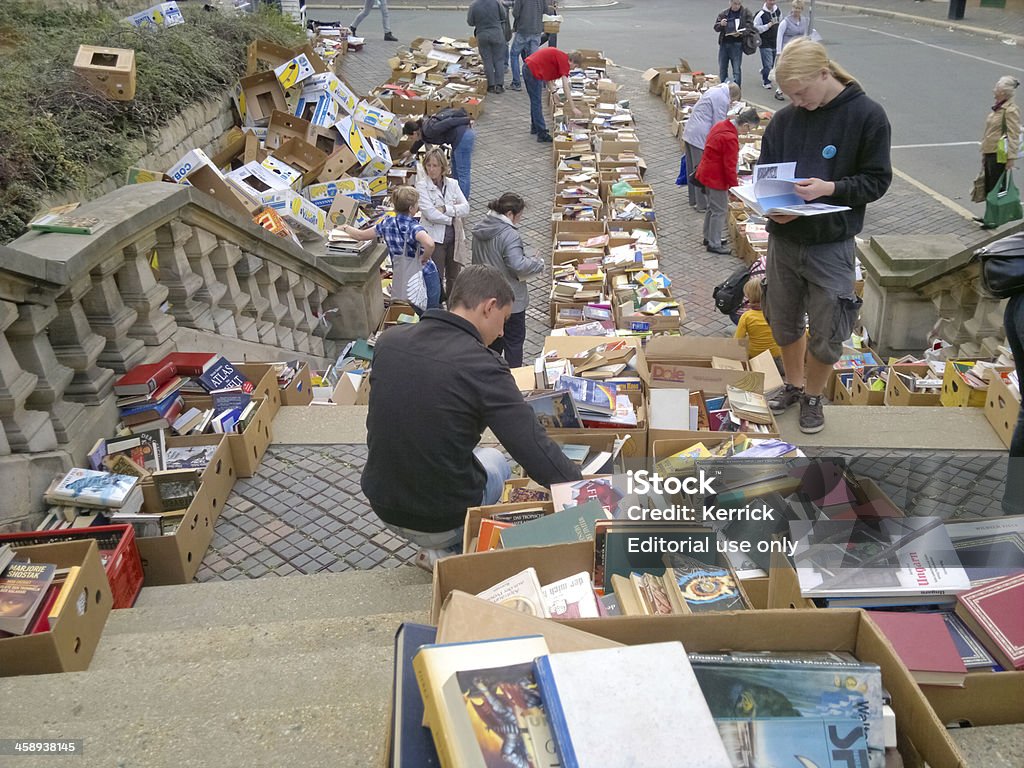 fleamarket de livres - Photo de Gera libre de droits