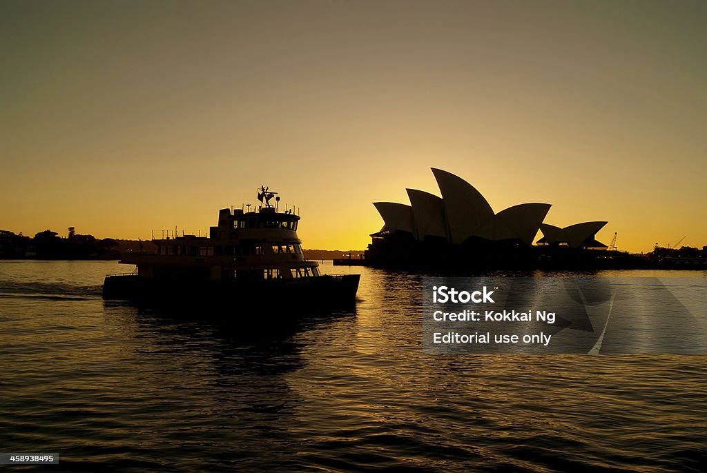 Sydney Opera House, no nascer do sol - Foto de stock de Austrália royalty-free