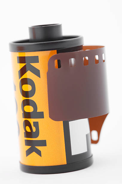 Cantley, Canada - February 9, 2012: A roll of 35mm Kodak camera Film. Kodak camera films are made by Eastman Kodak Company at Rochester, New York, United States.