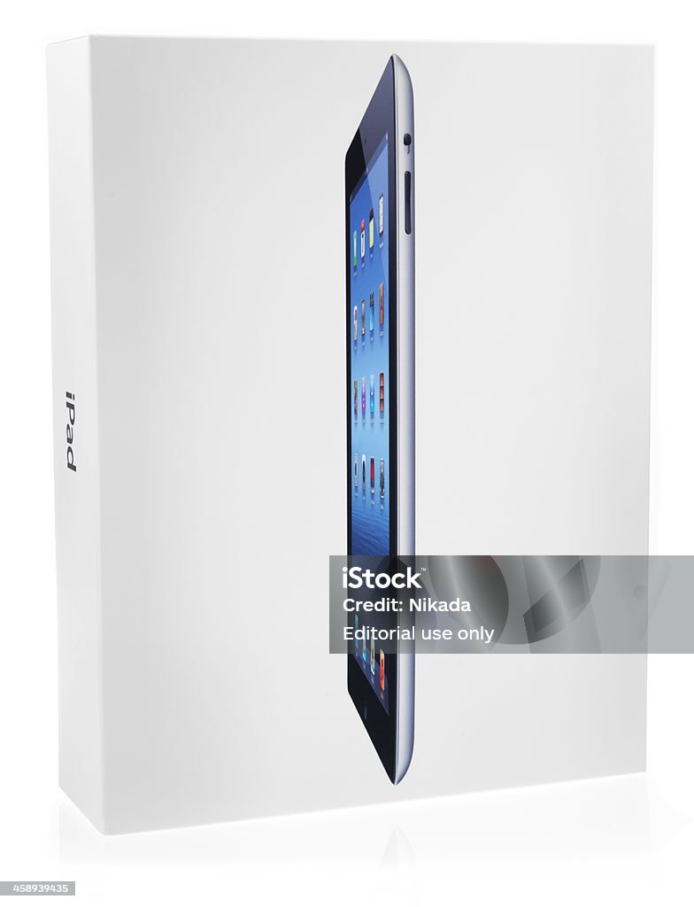 뉴 iPad 3세대) (포장 상자 - 로열티 프리 0명 스톡 사진