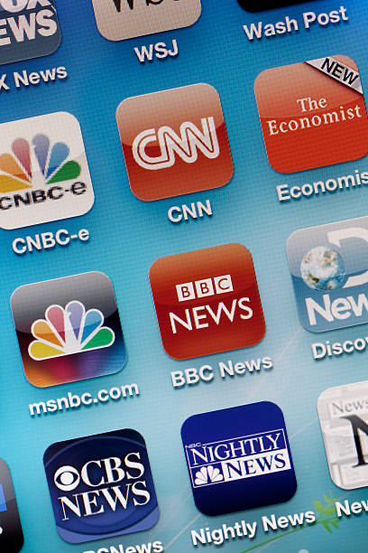 notizie applicazioni per iphone 4 - fox network foto e immagini stock