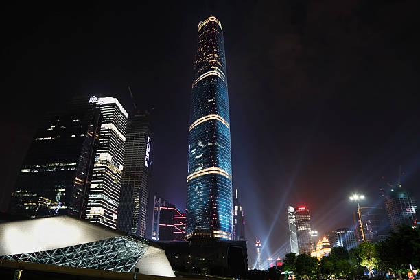 Guangzhou at night stock photo