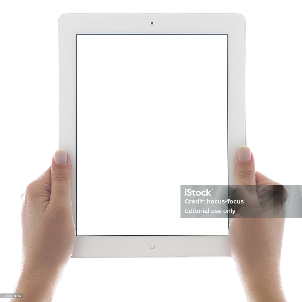 Hält weißer Bildschirm iPad 3 - Lizenzfrei Berührungsbildschirm Stock-Foto