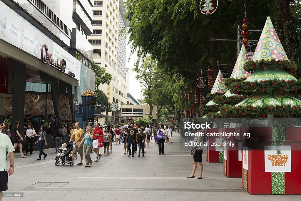 Strada di frutteto durante il giorno di Natale - Foto stock royalty-free di Adulto