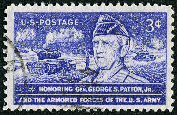 george s. patton timbre - george patton photos et images de collection