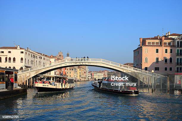 Public Transport On Canal Grande Venice Stock Photo - Download Image Now - Arch Bridge, Architecture, Bridge - Built Structure
