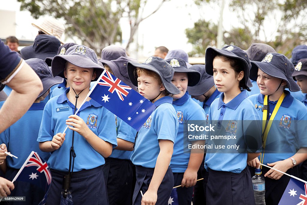 Crianças na escola australiana - Foto de stock de Criança royalty-free