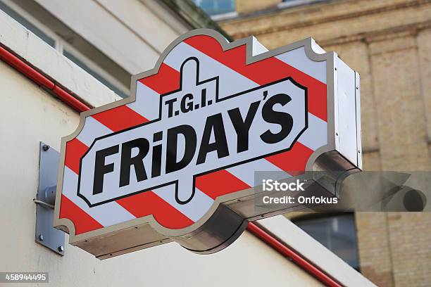 Tgi Fridays Sign In London Uk Stock Photo - Download Image Now - TGIF, Business, Color Image