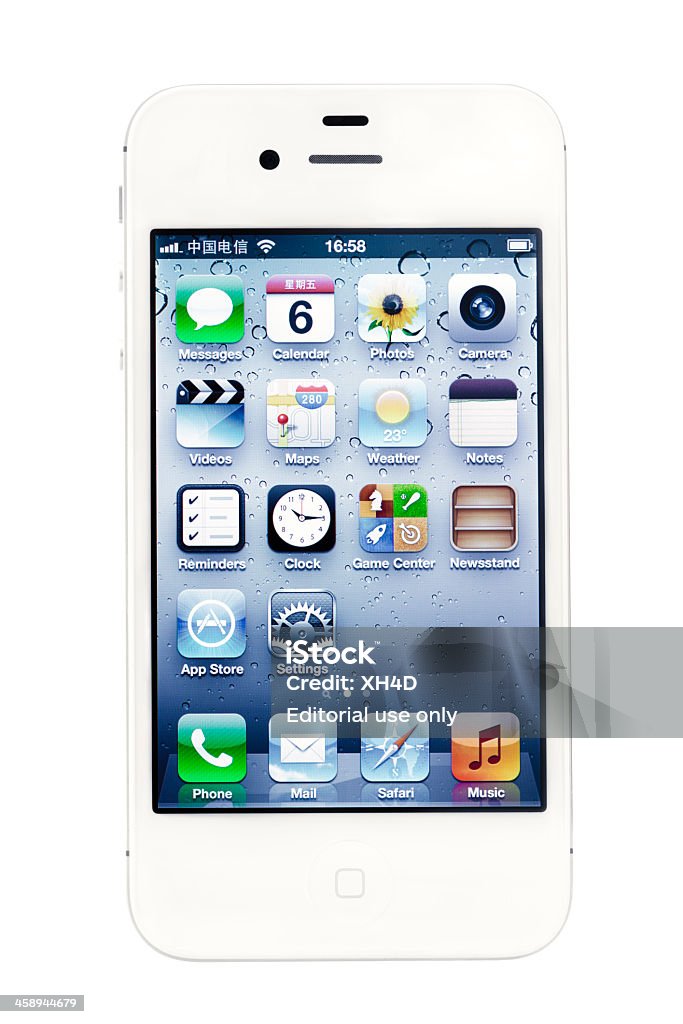 iphone 4s - Foto de stock de Aplicação móvel royalty-free