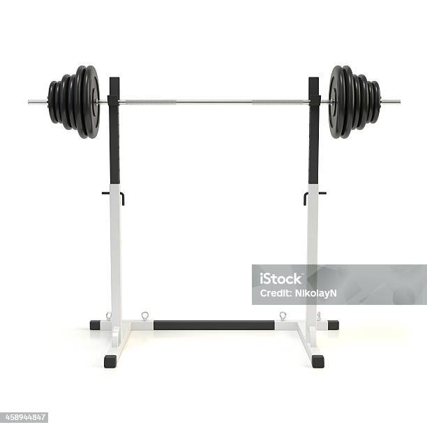 Squat Rack - Fotografie stock e altre immagini di Rastrelliera - Rastrelliera, Bilanciere, Scontornabile