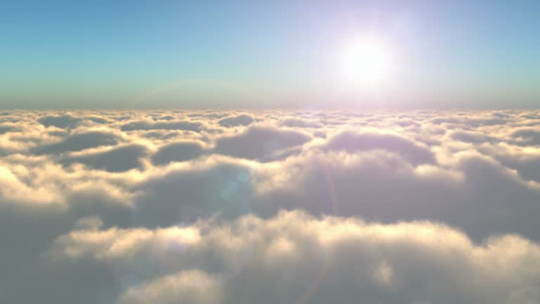 Flight above the clouds