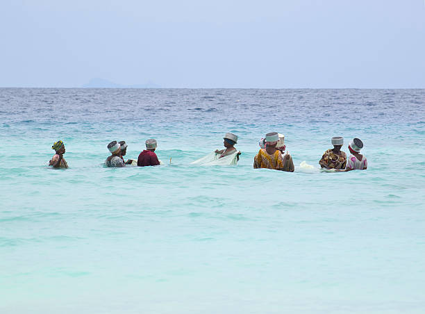 pesca a nungwi - africa agriculture zanzibar industry foto e immagini stock