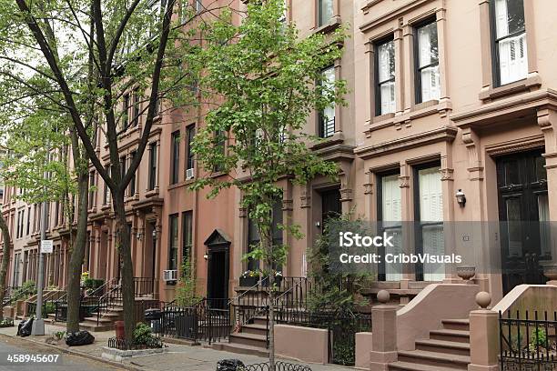 Brooklyn Nowy Jork Rezydencje I Brownstone Historycznych Budynków - zdjęcia stockowe i więcej obrazów Brunatny piaskowiec