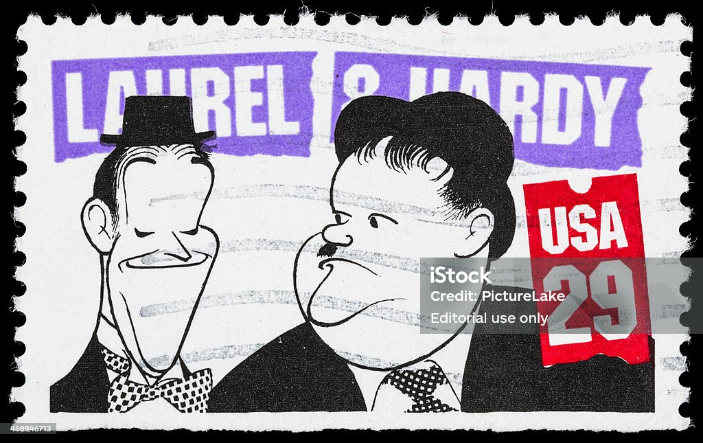 USA Laurel e Ollio Francobollo postale - Foto stock royalty-free di Oliver Hardy