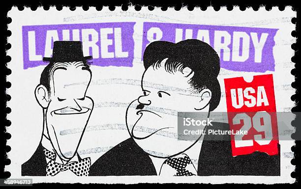 Usa Laurel E Ollio Francobollo Postale - Fotografie stock e altre immagini di Oliver Hardy - Oliver Hardy, Stan Laurel, Adulto