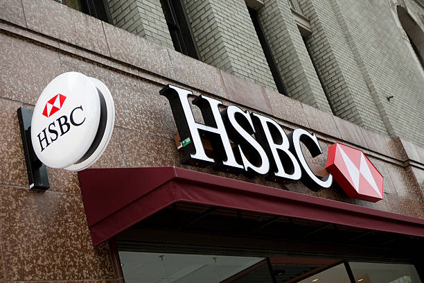 hsbc bank filial no centro de seattle - named financial services company - fotografias e filmes do acervo
