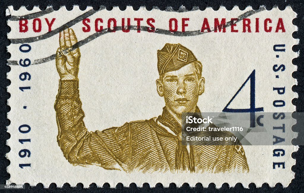 Boys Scouts Of America Stamp - Foto de stock de Boy Scouts of America royalty-free