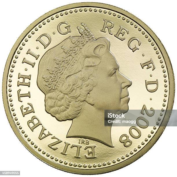 Obverse Z Brytyjska Moneta Jednofuntowa - zdjęcia stockowe i więcej obrazów Elizabeth II - Elizabeth II, Moneta, Królowa - członek rodziny królewskiej