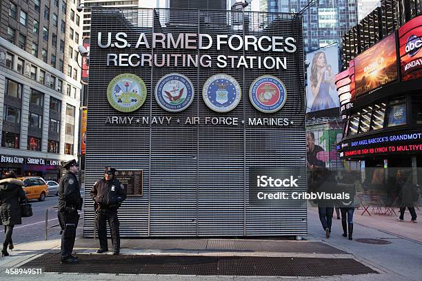 Times Square Nyc Us Armed Forces Recruiting Station Stock Photo - Download Image Now
