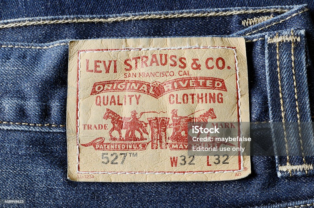 Levi Strauss Label On A Pair Of Mens Blue Jeans Stock Photo - Download  Image Now - Levi's, Jeans, Label - iStock