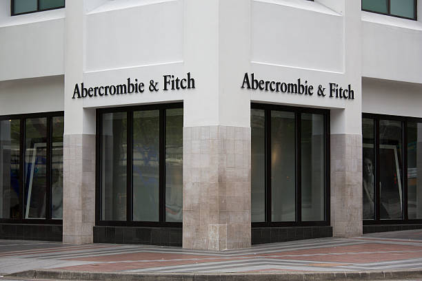 Abercrombie &amp; Fitch clothing retailer, downtown Seattle Washington "Seattle, Washington, USA - May 27, 2012:  The Abercrombie + Fitch logo are mounted above the front store entrance, located in downtown Seattle." abercrombie fitch stock pictures, royalty-free photos & images