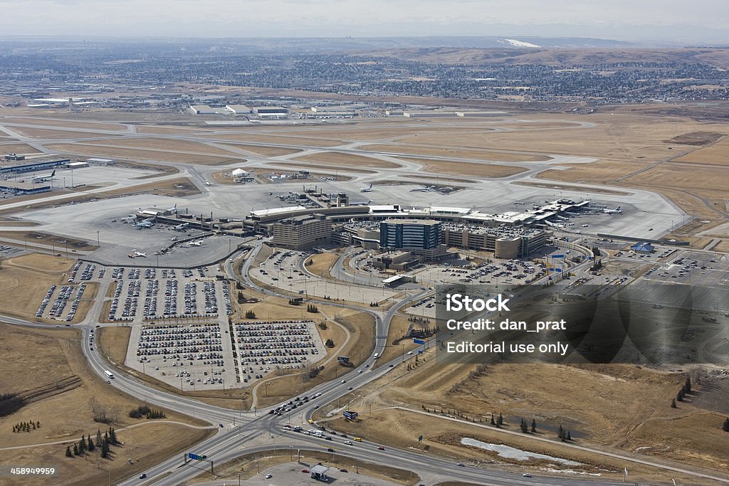 Aeroporto internazionale di Calgary - Foto stock royalty-free di Aeroplano