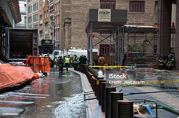 Photo libre de droit de Ouragan Sandy Inondation Lenlèvement Le Quartier Des Finances De Manhattan À New York banque d'images et plus d'images libres de droit de Accident et désastre