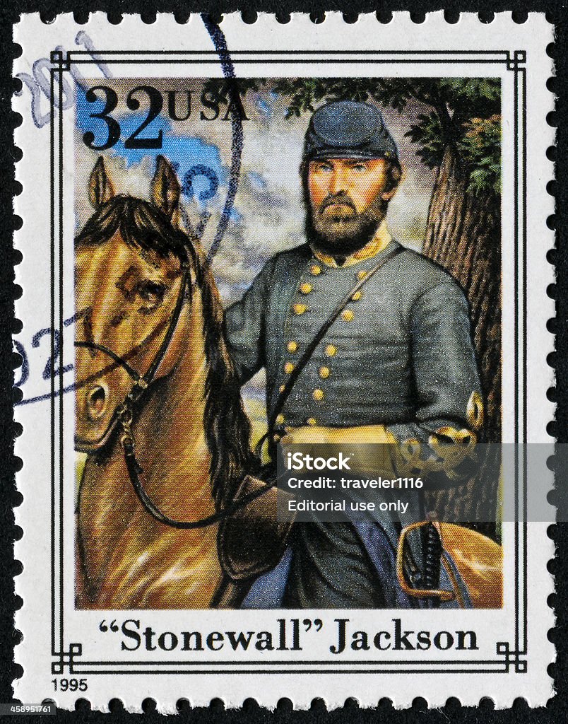 Stonewall Jackson Stamp - Lizenzfrei Bürgerkrieg Stock-Foto