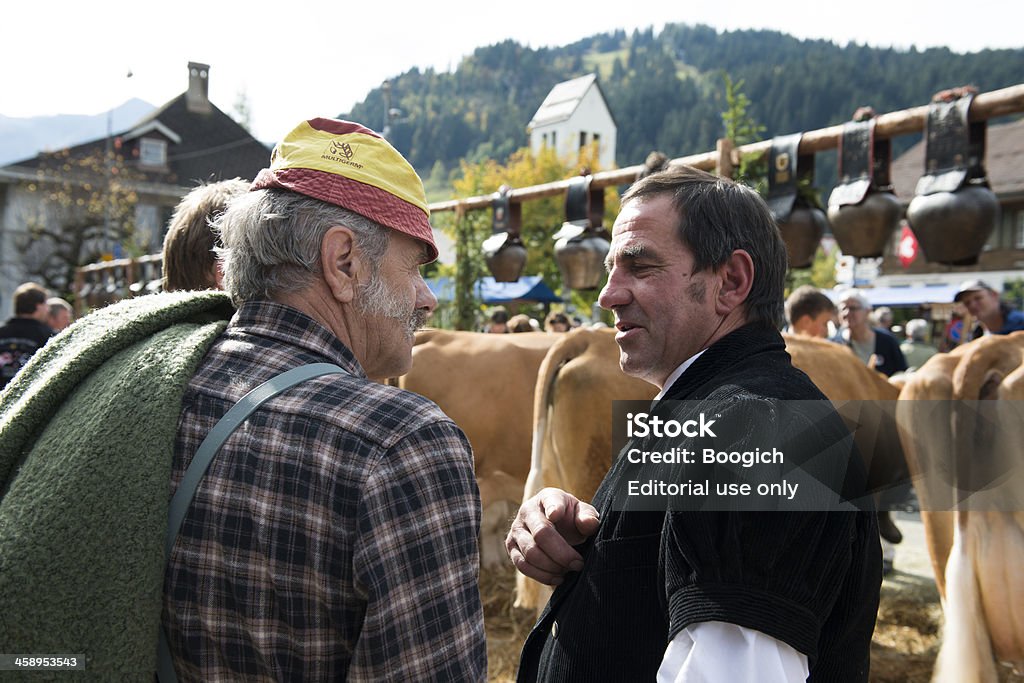 Swiss agriculteurs au Aelperfest salon de l'agriculture - Photo de Monsieur et Madame tout le monde libre de droits