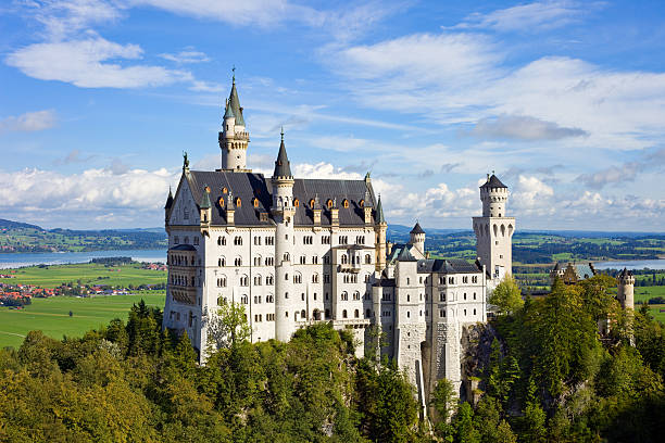 노이슈반슈타인 성, 바이에른, 독일 - hohenschwangau castle 뉴스 사진 이미지