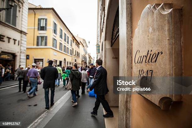 Cartier Almacenar En Via Dei Condotti Centro De Roma Foto de stock y más banco de imágenes de Via Condotti