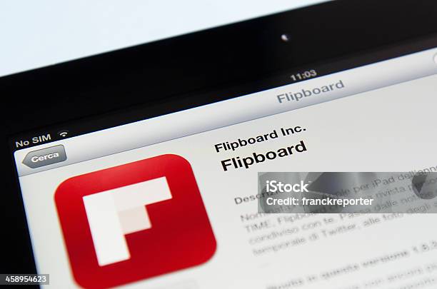 Macro De Flipboard Na Apple App Store Ipad 3 - Fotografias de stock e mais imagens de Aplicação móvel - Aplicação móvel, Computador, Ecrã tátil