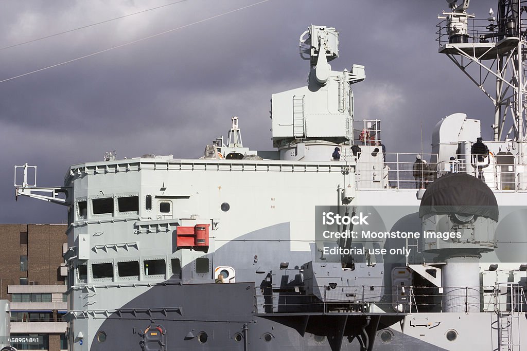 HMS Belfast, em Londres, Inglaterra - Foto de stock de Barco de passageiros royalty-free