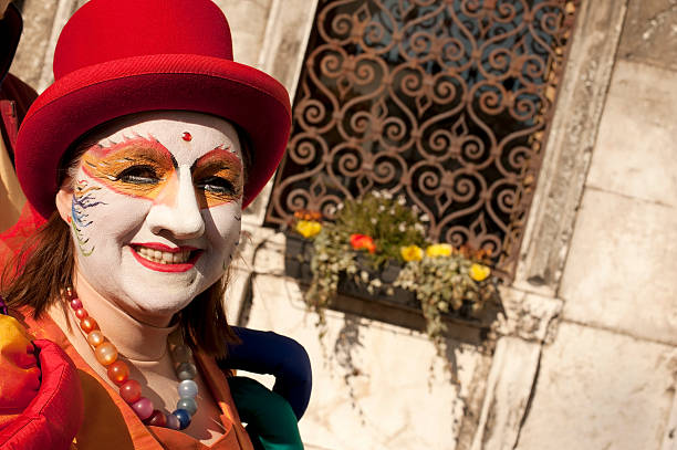 carnaval de venecia 2012 - san zaccaria horizontal looking at camera outdoors fotografías e imágenes de stock