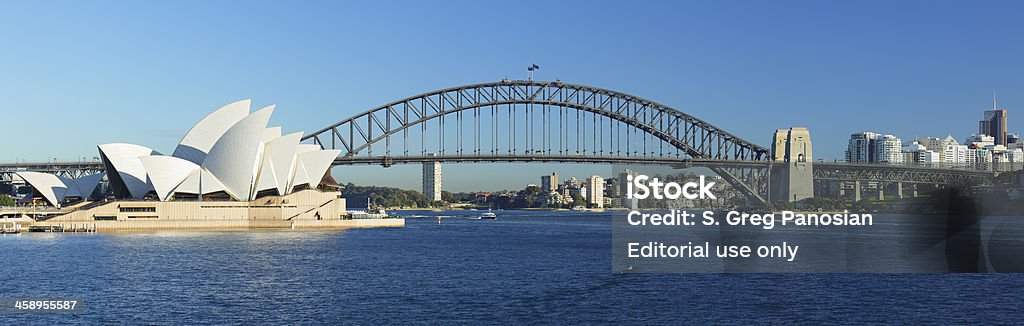 Sydney Skyline Panorama - Zbiór zdjęć royalty-free (Port Sydney)