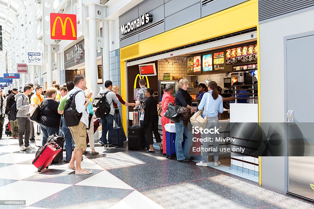 Flughafen Chicago - Lizenzfrei McDonald's Stock-Foto